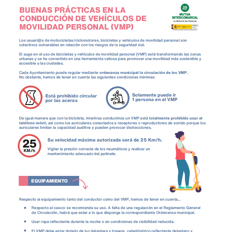 Buenas prcticas en la conduccin de vehculos de movilidad personal (VMP)